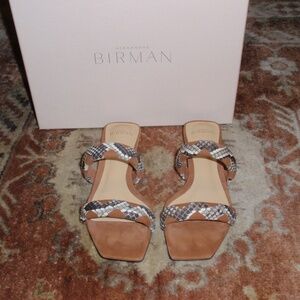 Alexandre Birman Pamella Suede Flat Sandals Size 38
